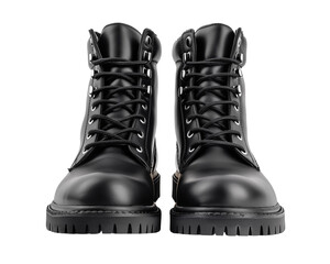 Pair of lace-up leather boots