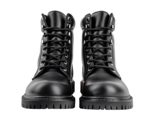 Pair of lace-up leather boots