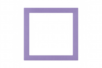 Purple square frame with transparent background isolating the frame, perfect for adding borders to images or designs