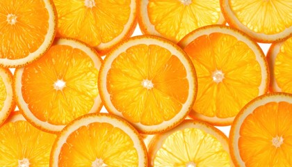 Bright and Fresh Orange Slices Background for Culinary and Design Use