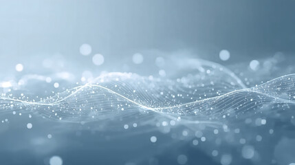 bokeh network lights on blue abstract background with futuristic web connected line structure wallpaper background