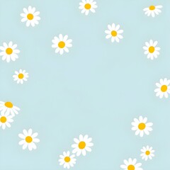 daisies on white background © Rifki