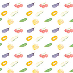 水彩野菜パターン