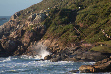 costão da praia do Santinho Florianopolis Santa Catarina Brasil