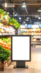 Blank supermarket poster