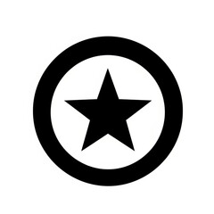 Fototapeta premium Black star inside a circle with a black outline on a white background creating a simple graphic design created with generative ai