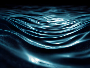Naklejka premium A mesmerizing close-up of flowing water, showcasing dynamic waves and reflections that evoke serenity and natural beauty.