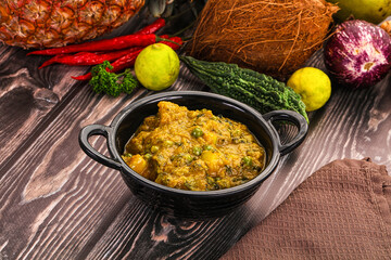 Aloo masala with green peas