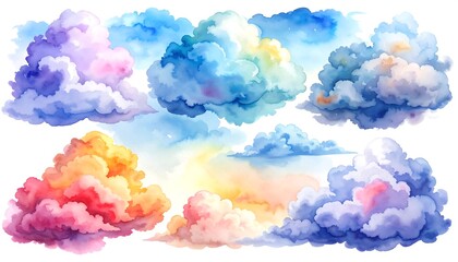 Colorful cloud collection