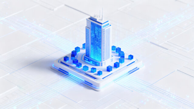 The urban buildings on the chip