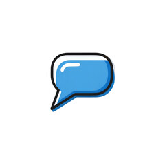 Fototapeta premium A colorful and modern speech bubble graphic, ideal for social media posts, presentations, and communication-related designs.