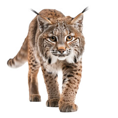 Obraz premium Bobcat front view full body isolate on transparent background
