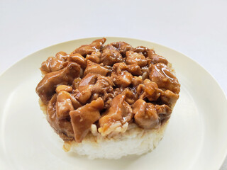 A Close-Up View of a Classic Teriyaki Chicken Dish