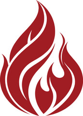 A striking red flame design symbolizing energy, passion, and strength. Perfect for T-shirts, prints, or digital use to spark attention and deliver bold visual impact.