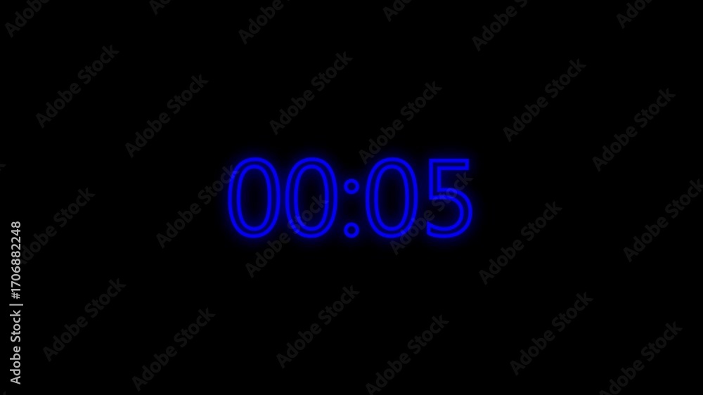 Poster glow countdown timer showing 55 second.