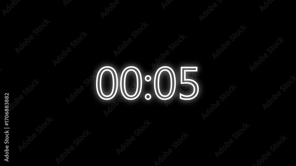 Poster glow countdown timer showing 55 second.