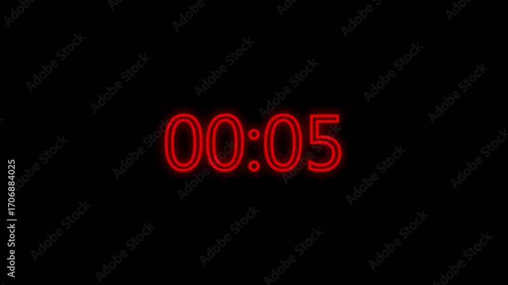 Poster glow countdown timer showing 55 second.