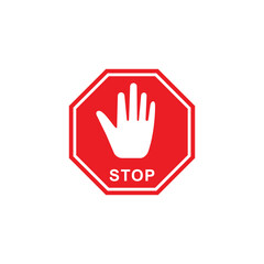 Stop sign icon vector style illustration