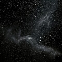 Cosmic nebula, streaked with light, against a dark starry sky