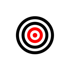 Target Symbol Logo, Red and Black Bullseye Icon