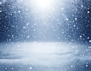 Obraz premium Winter snowfall scene, soft light