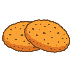 Kartupeļu Pankūkas Latvian potato pancakes flat color vector illustration template design