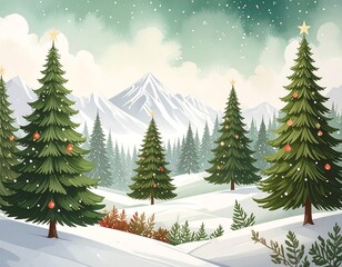 Obraz premium Winter wonderland Christmas scene