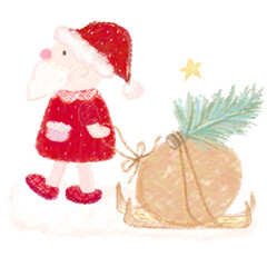 santa claus and christmas tree