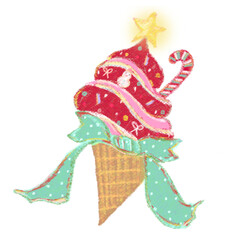 christmas ice cream decoration