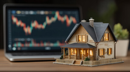 Detailed miniature house model