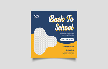 Back to School Promotion Template with Modern Design for Educational Institutions and Online Courses to Attract Students and Boost Enrollments