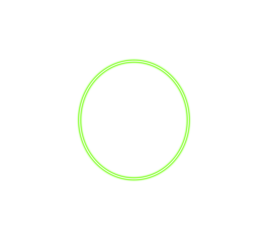 green neon ring. neon ring glowing effect green neon circle on white background