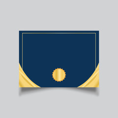 Vector art of elegant blue and gold certificate template with a luxurious design, ideal for formal awards and professional achievements recognition