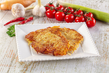 Golden fried potato pancake - Draniki