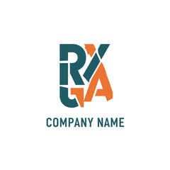Modern RXGA Company Name Logo Design.