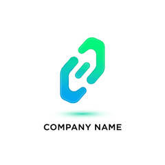 Modern Gradient Link Chain Logo Design for Company Branding.