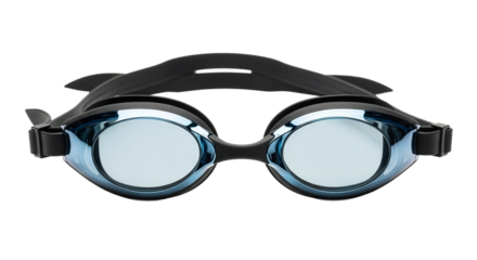 Blue Swimming Goggles on White Background