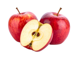 red apple isolated on white background