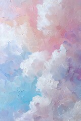 Dreamy Pastel Cloudscape - A Serene and Artistic Composition.