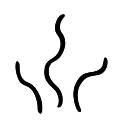 Hand drawn steam and smoke Steam swirls doodle Heat waves or aroma from cooking food and hot coffee, gas and fumes Single element for print, web, design, decor