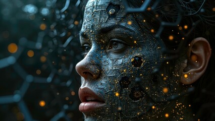 Facial detail images of tech savvy individuals