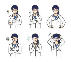 医者のアイコンセット イラスト素材