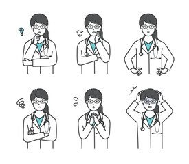 医者のアイコンセット イラスト素材