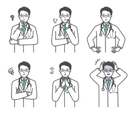 医者のアイコンセット イラスト素材