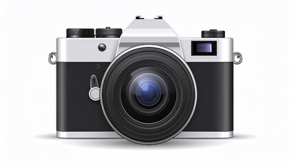 An elegant illustration of a classic camera, ideal for photography-themed projects