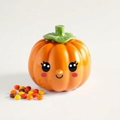 halloween pumpkin with candy