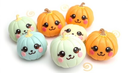 easter eggs on white background