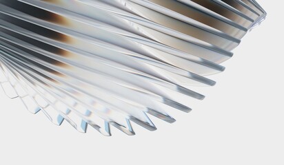 3D illustration 4k 8k. Abstract 3d background with glass dispersion cube shapes and circle effect. Geometric iridescent crystal glass. Modern wallpaper, digital technology.