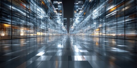 Abstract Hallway with Motion Blur