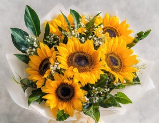 Bouquet of Yellow Sunflowers